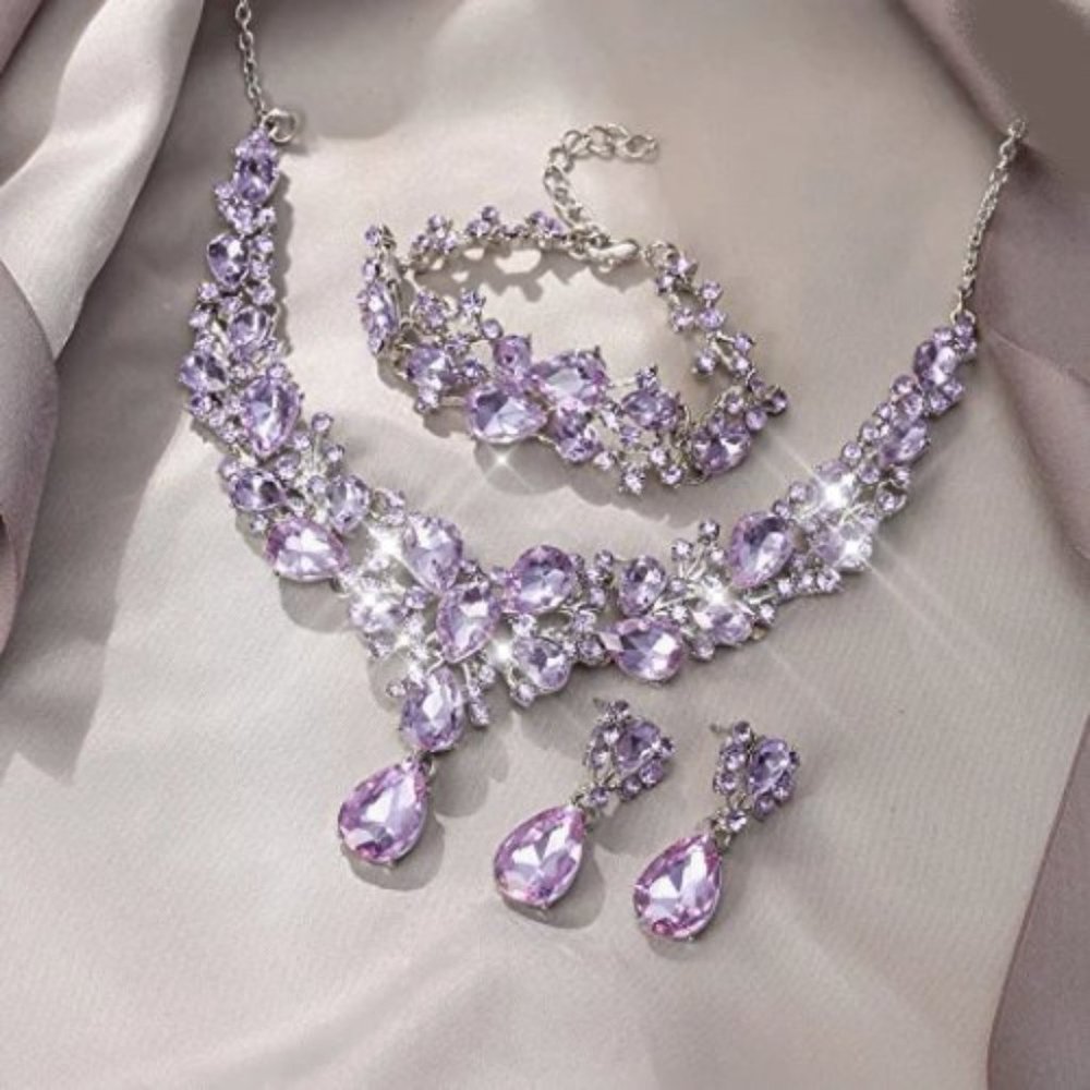 NEW Sparkling Bling Swarovski Crystal Rhinestone Bridal Wedding Necklace… - Picture 12 of 16